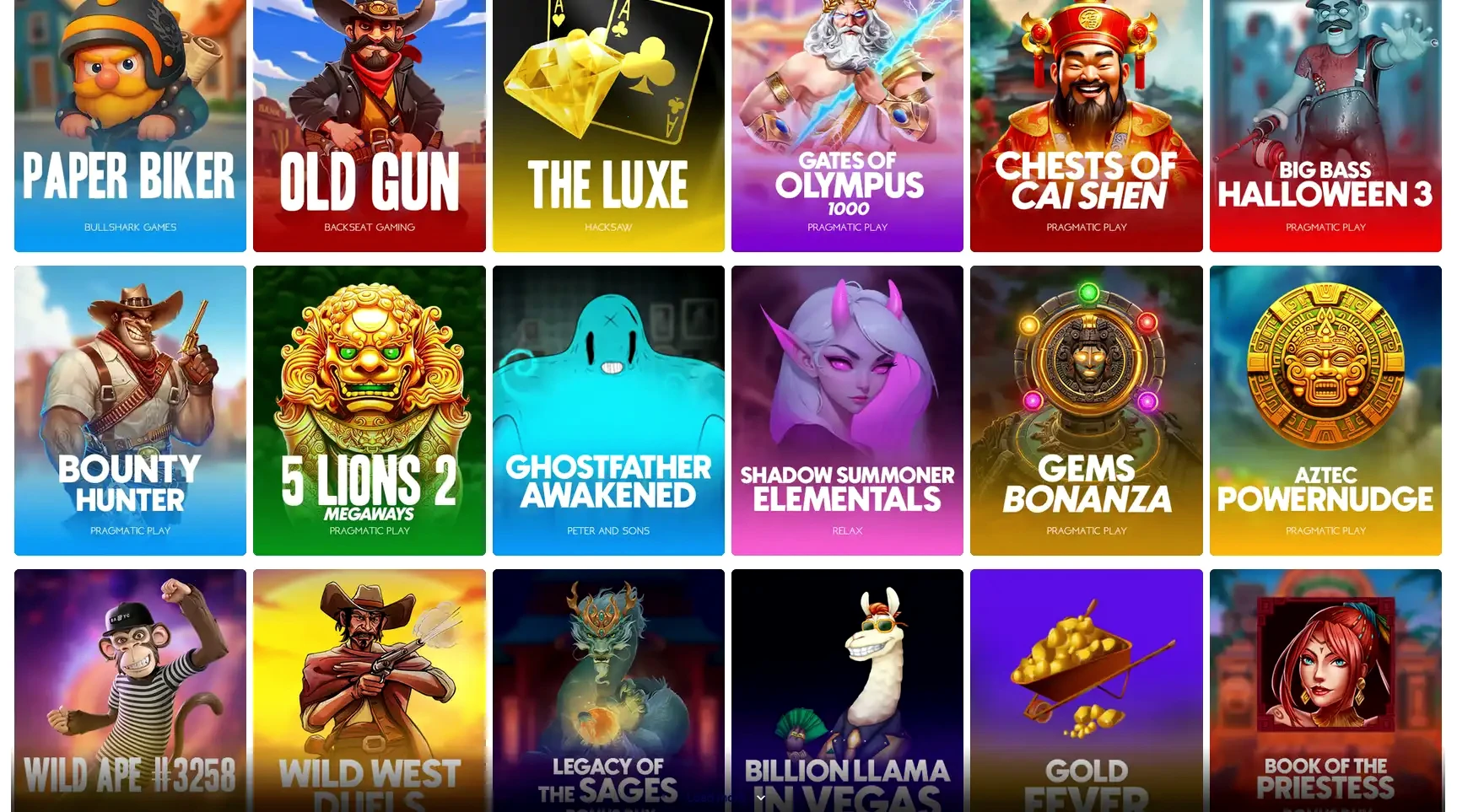 Winspirit casino game collection overview showing diverse slot categories
